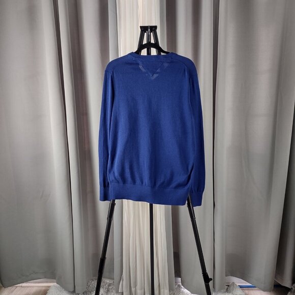 Tommy Hilfiger Men's Blue, 100% Cotton Pullover Crewneck Sweater. Size Large - Picture 4 of 13